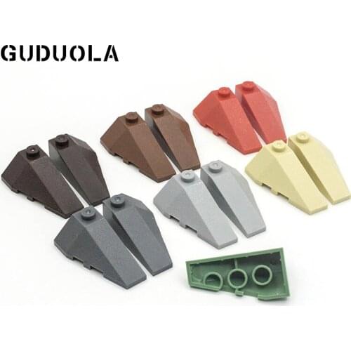 Guduola Special Brick Wedge 2x4 Triple Left and Right 43710 and 43711 MOC Building Block Toys Parts 15sets/LOT