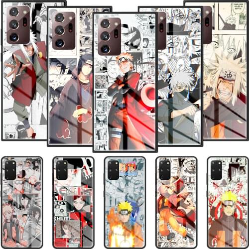 Glass Case for Samsung S20 FE S21 S10 S9 S8 Cover for Galaxy Note 20 Ultra 10 Plus 9 Tempered Coque Sac _Janpan Anime