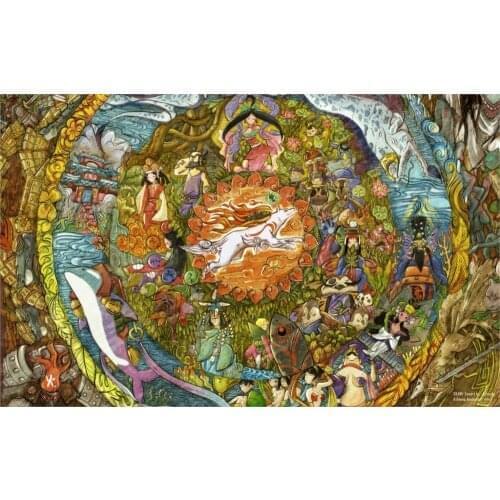 Living room home wall decoration fabric poster Okami A substantial figure