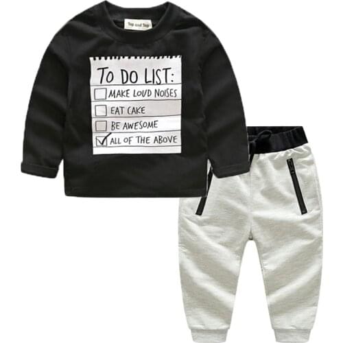 Top and Top Kids Sports Clothes Winter Fall Boys Clothes Suits Casual Child Tracksuits Childrens Clothing 2Pcs Sets For Kid 3-7T