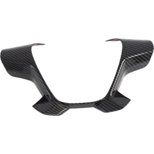 Carbon Fiber ABS Car Steering Wheel Cover Trim Fit for Ford Transit 2017 Tourneo Custom 2016