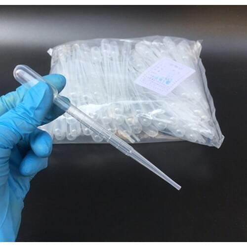 100pcs ,2ml Plastic Disposable Graduated Pipette Graduated Transparent pipettes Dropper Laboratory Polyethylene Makeup Tools