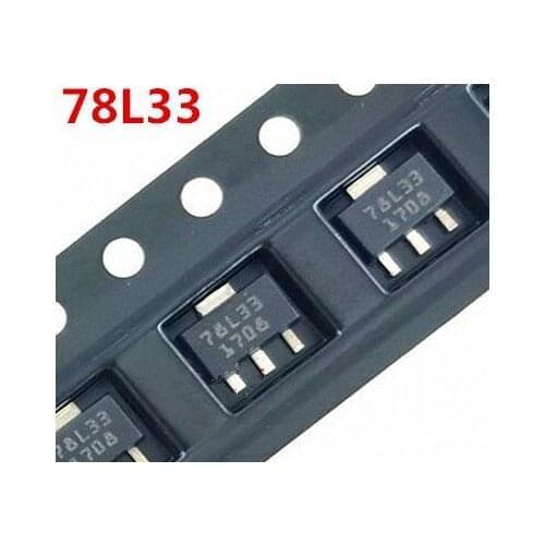 100PCS/LOT 78L33 L78L33AC L78L33ACUTR SOT-89 3.3V Three - terminal Voltage Stabilizer New original