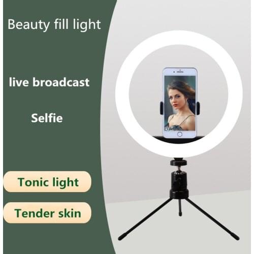 16Cm Selfie Ring Light Supplementary Lamp LED Circle Lights for Live Make Up Vlogging Mobile Phone Desktop Ring Light