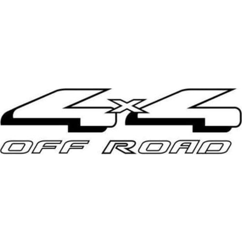 2PCS 25.5*6.7CM 4x4 OFF ROAD Car Sticker Decal 4 Wheel Drive Motorcycle Stickers Car Styling Black/Silver C1-0163