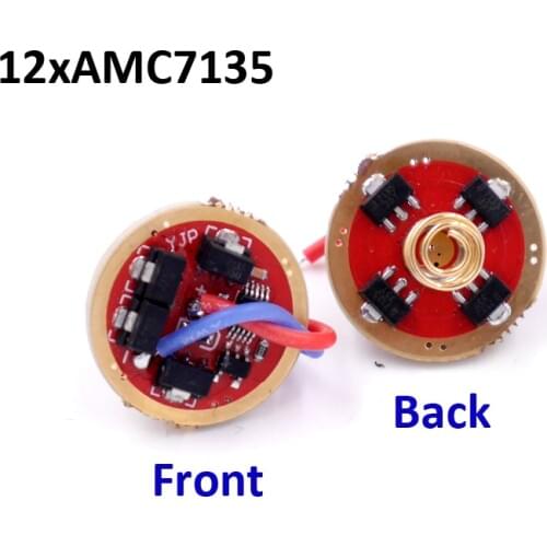 20mm flashlight driver circuit board 10xAMC7135 12xAMC7135 3/5modes for Cree XML T6 XM-L2 U3 U2 XP-L XPL HI V3 V2 V5 V6 LED