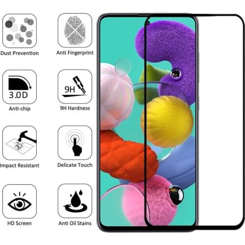 3D Full Cover tempered glass for samsung A51 A71 A50 A30 a 51 a31 a21s glass screen protective for samsung galaxy A71 A51 glass