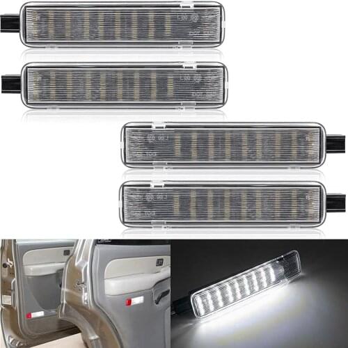 4pc LED Courtesy Project Door Light For Hummer H2 SUV SUT Chevrolet Avalanche Cadillac Escalade Footwell Under Door Panel Lamps
