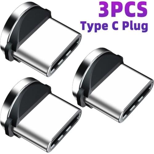 3 Pcs Type C Magnetic Plug Tips Magnetic Charging Cable Adapter Type C Magnet Connector For Xiaomi redmi note 10 Sumsung Huawei