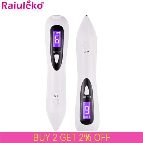 NEW 6 stalls Facial Freckle Removal Machine Laser Plasma Pen Black Dot Spot Pen Tattoo Mole Wart Tag Removal Beauty Care Device