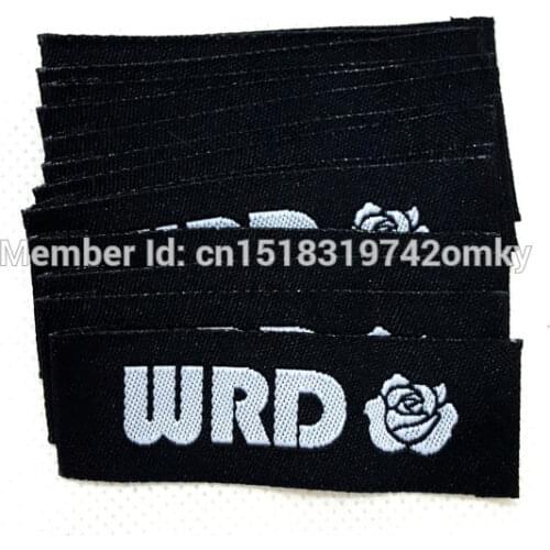 Free shipping custom clothing woven labels/garment t-shirt collar labels/main label/embroidered tags/brand/logo 1000 pcs a lot