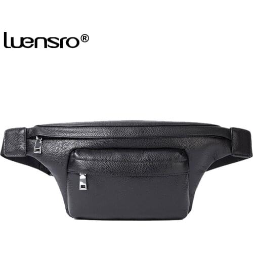 Travel Purse Phone Pouch Pocket Genuine Leather Chest Bags Men Fanny Street Fashion Bum Belt Purse Waist Messenger Bag Packs