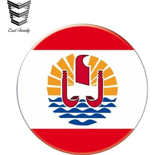 EARLFAMILY 13cm x 13cm Auto Moto Bike Suitcase Laptop Flag Round Polynesia Decal Reflective Car Sticker Waterproof Car Styling