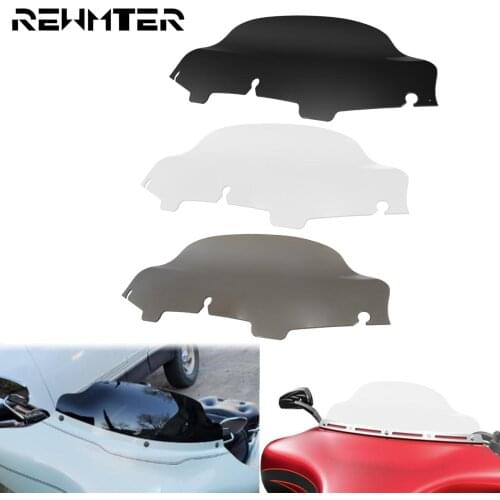 Motorcycle 6'' Wing Windshield Air Deflector Fairing Windscreen Black/Smoke /Clear For Harley Touring 1996-2013 Electra Glide