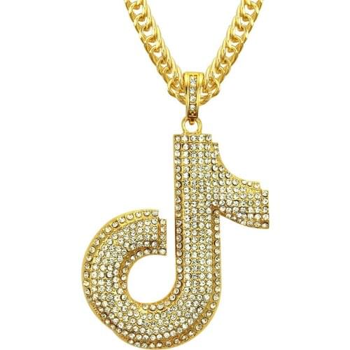 2020 New Accessories Europe And America Hip Hop Full Note Mens Pendant Nightclub Big Gold Chain Pendant