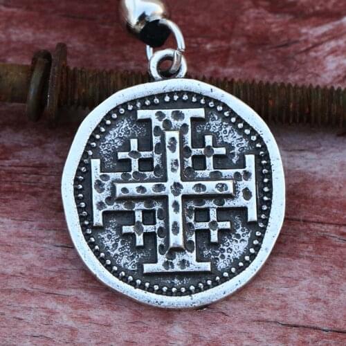 Fashion Mens Jerusalem Necklace Israel Style Christian Cross Pendant Medallion Jewelry