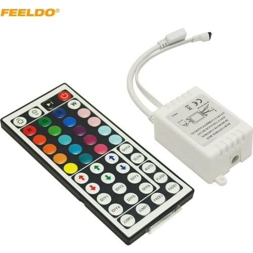 FEELDO 5Set Car DC12V 6A 44-Key IR LED Light Controler IR Remote LED Dimmer Controller For RGB 3528 5050 LED Strip #FD5652