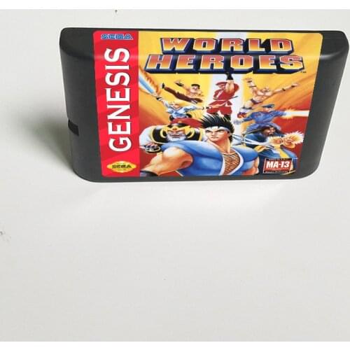 World Heroes - 16 Bit MD Game Card for Sega Megadrive Genesis Video Game Console Cartridge