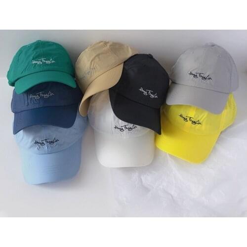 Childrens Cap Spring Summer New Fast Drying Kids Baseball Caps Korean Breathable Sun Block Pure Color Boy Girl Snapback Hat