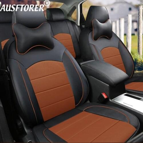 Custom Fit Auto Seats Cover Sets for Subaru Tribeca 2007-2011 Genuine Leather & Leatherette Car Seat Supports Covers Accessories