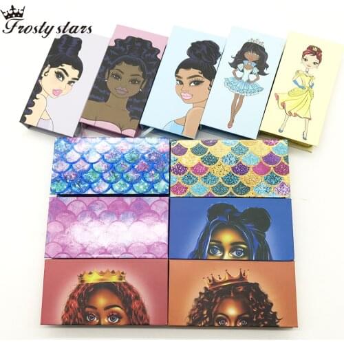 25mm Mink Eyelashes Box Package Fluffy Mink Lashes Box Case Wholesale Fake Lash Packaging Custom Logo False Eyelashes Boxes