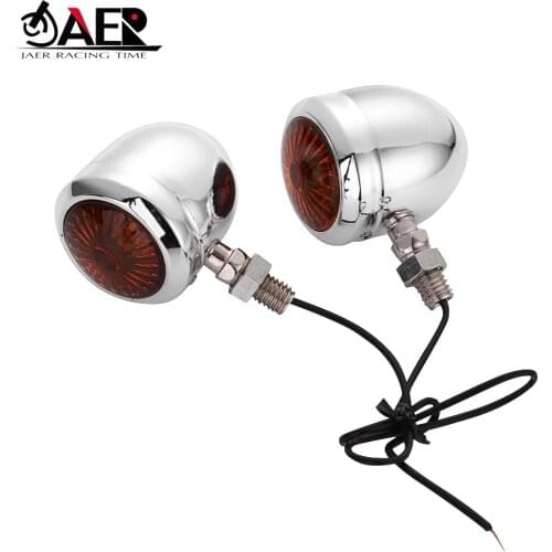 JAER Motorcycle Bullet Blub lamp Turn signal Indicator light for Harley Honda Suzuki Yamaha Universal M10 Bolt