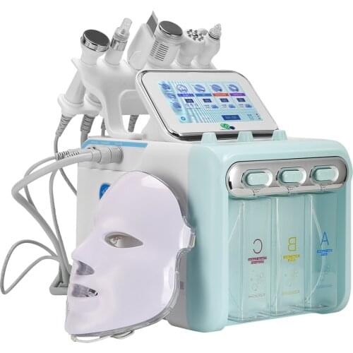 2021 New 7 in 1 Beauty Machine H2O2 Oxygen Inhalation Machine Skin Care Skin Cleansing Hydra Dermabrasion RF Bio-Lifting