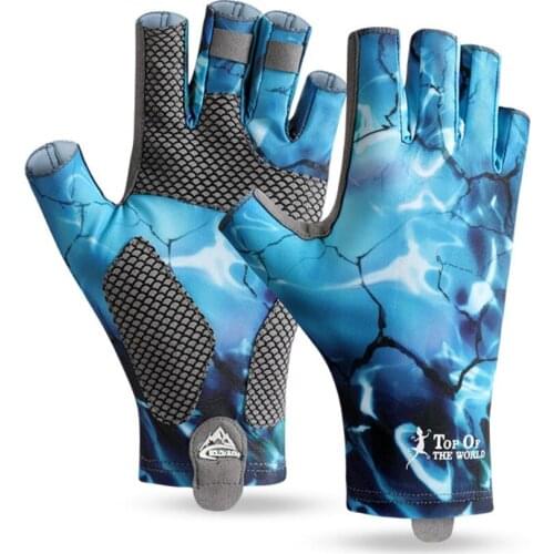 Outdoor Fishing Gloves SPF 50 Ice Silk Sun Breathable Men Hands Protection Gloves Sportswear Gloves Carp Fishing Apparel Pesca