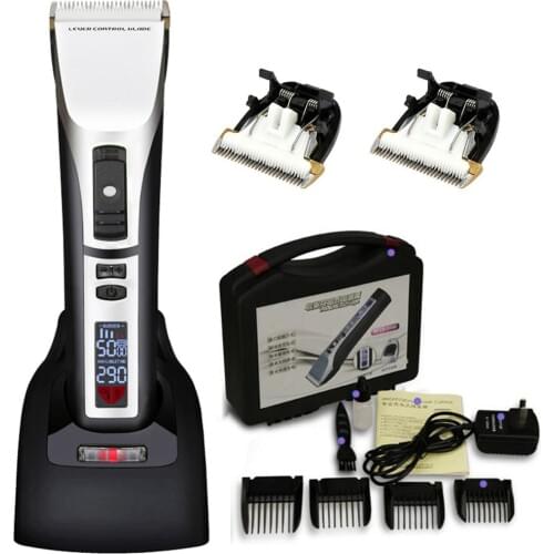 Professional Rechargeable Hair Clipper Ceramic Blade for Men Barber Salon Electric Hair Trimmer Beard Shaving Cutting Machine