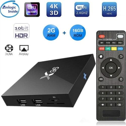 2019 X96 mini Android TV BOX X96mini Android 7.1 Smart TV Box 2GB 16GB Amlogic S905W Quad Core 2.4GHz WiFi Set top box 1GB8GB
