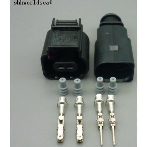 Worldgolden 2 Hole male female 8K0 973 702 Auto Water Temperature Car Air Temperature Sensor Plug Female Connector For VW Audi