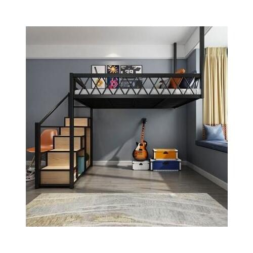 Ironwork hammock small family loft bed hanging wall bed hanging bed creative space-saving multi-functional elevated bed