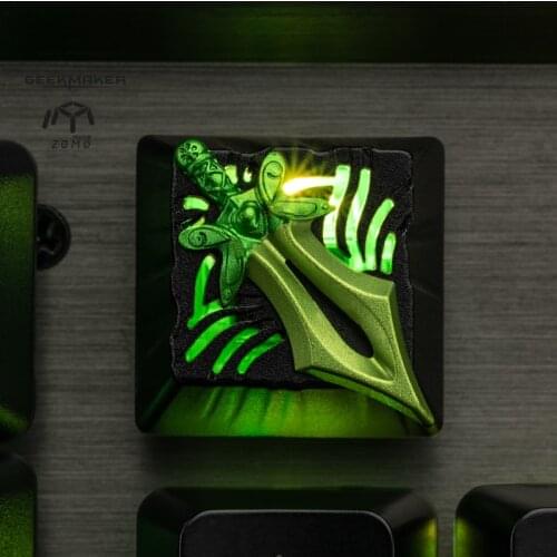 Zomo dota2 hero Yurnero Juggernaut JUGG butterfly manta Rapier Artisan Keycap CNC anodized aluminum Compatible Cherry MX switch
