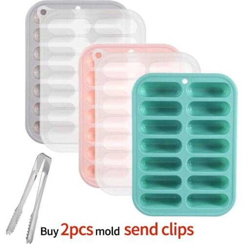 14 Grids Silicone Hot Dog Make Mould Burger DIY Sausage Making Mould Baby Food Supplement Baking Tools Kitchen Props 14 in1