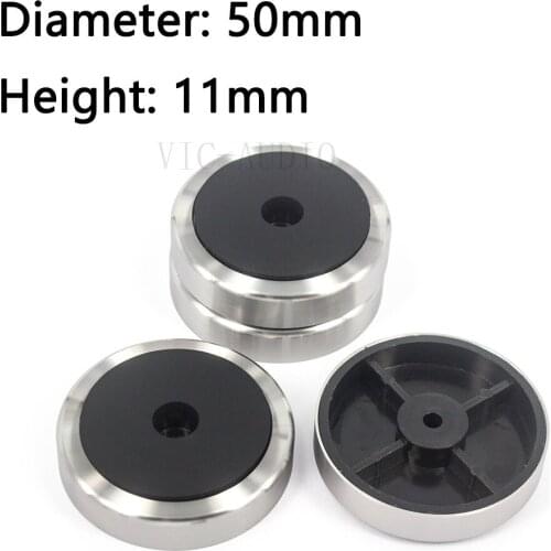 50*11mm Aluminum Plastic Turntable Amplifier Feet Speaker Computer CD DVD Chassis Isolation Stand Base Pad machine feet 4PCS