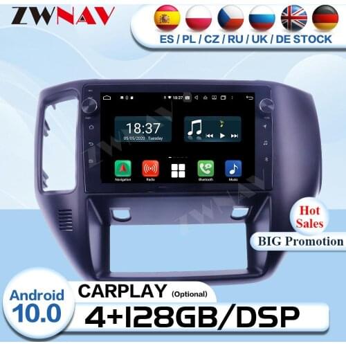 4+128GB Carplay 2 Din Android 10.0 For Nissan Patrol Y61 Car Radio Receiver Audio Stereo GPS Video Player Navigation Head Unit