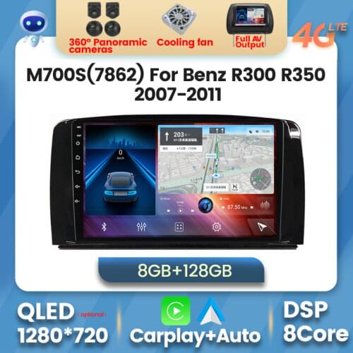 Android 10 6+128G Car Audio GPS Player for Mercedes Benz R Class W251 R300 R350 R63 2007-2011 Car Radio Head Unit Carplay WIFI
