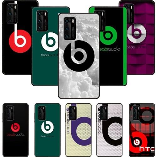 Phone Case For Huawei P20 P30 P40 P Smart Z + P10 Mate 30 10 20 Lite Pro Black Cover Bumper Silicone Beats Music Headphones