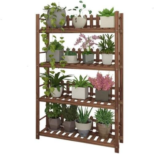 Etagere Plante Repisa Estanteria Wooden Shelves For Estante Para Plantas Dekoration Balcony Outdoor Stand Flower Plant Shelf