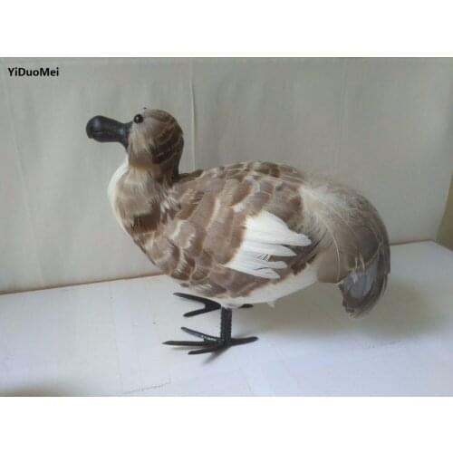 Foam&feathers simulation Raphus cucullatus,30cm gray feathers Dodo bird model handicraft home garden decoration gift p0400
