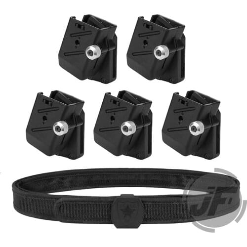 IPSC USPSA IDPA Competition High Speed Shooting Inner & Outer Belt w/ 5x Universal CR Speed Shooters Pistol Magazine Pouch