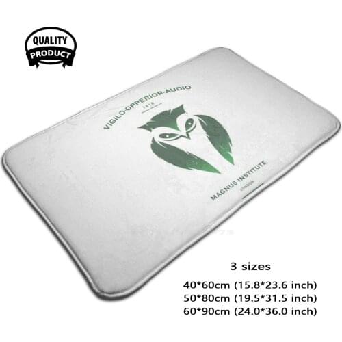 Vigilo Operior O Door Mat Foot Pad Home Rug Podcast Horror Dark Owl Green Shield Emblem Coat Of Arms Plaque Academic Spooky