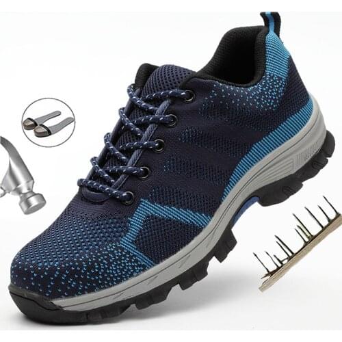 Safety Shoes Men Steel Toe Cap Indestructible Boot Anti-piercing Anti-smashing Comfort Breathable Non-slip Shoes Fashion