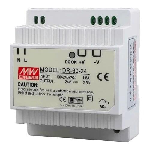 MWISH Fuente de alimentación de tipo carril Din DR-60-24 DR-60-24/12/18/5 AC convertidor de CC