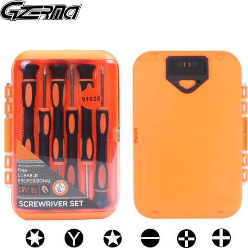 GZERMA 6 in 1 Precision Screwdriver Repair Tools Kit With Pentalobe Phillips Torx Tri-wing Screwdriver For iPhone 11 SE X XS 8