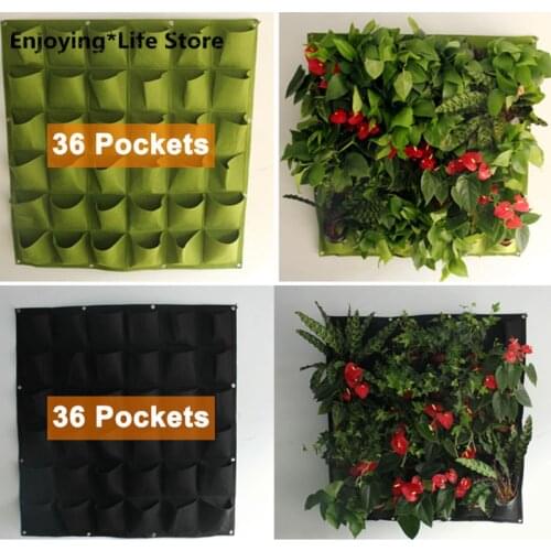 Wall Hanging Planting Bags 24 Size Pockets Green Grow Bag Planter Vertical Garden Vegetable Living Bonsai Bag Flower Home Supply