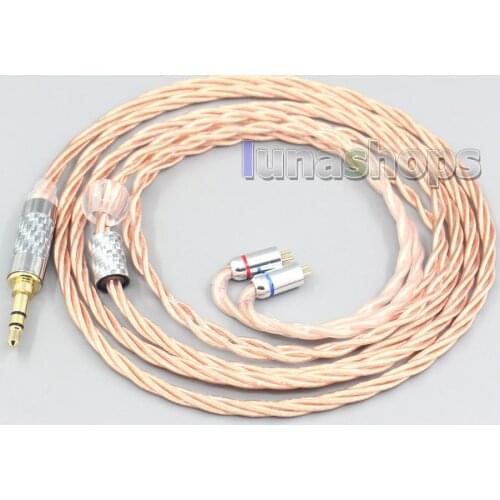 LN007184 Silver Plated OCC Shielding Coaxial Earphone Cable For 0.78mm Flat Step JH Audio JH16 Pro JH11 Pro 5 6 7 BA Custom