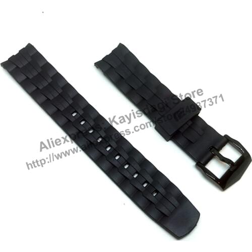 22mm Black Rubber watch band / strap comp. Casio Edifice EF-550 , EF-550D , EF-550RBSP