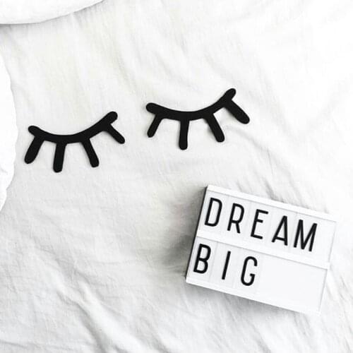 Eyelashes Wall Stickers Self-Adhesive Nursery Wall Art Background Kids Baby Room Home Decoration