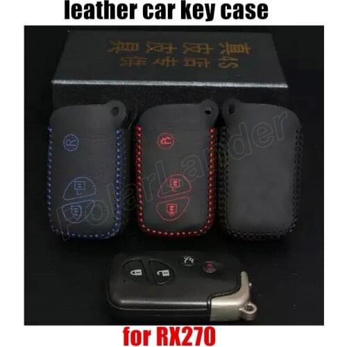 Only Red factory price hot sale Hand sewing DIY car key case cover car styling Genuine quality leather fit for LEXUS RX270